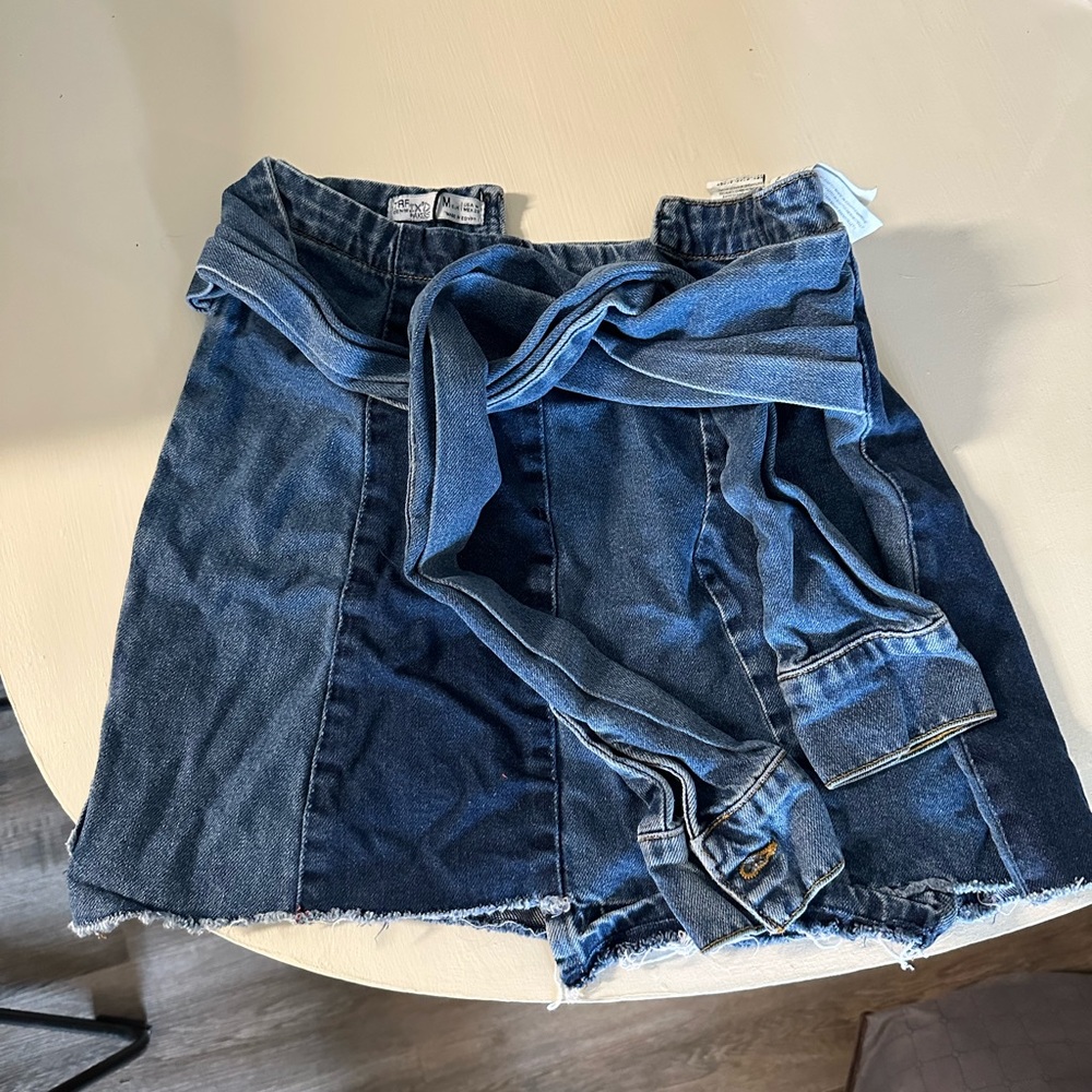 ZARA TRF DENIM JEAN SKIRT